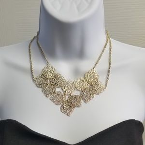 Gold leaf necklace